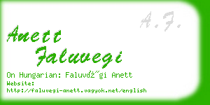 anett faluvegi business card